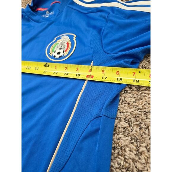 Mexico 2011-12 Goalkeeper Jersey Adidas Long Sleeve Blue Soccer Shirt Sz S Retro - Picture 10 of 11
